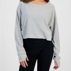 64 Ideology Gray Crop Top